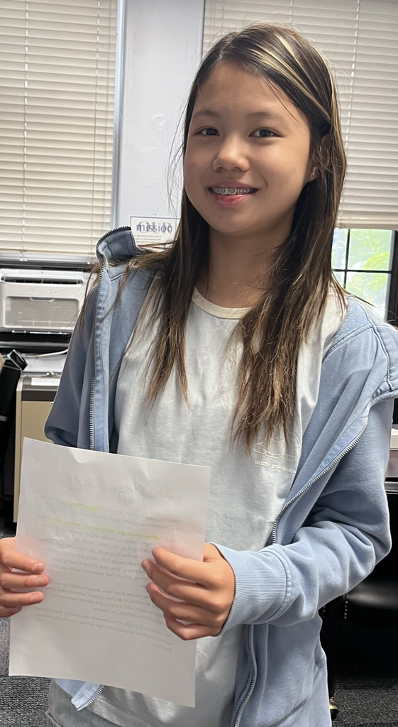 student making announcement 