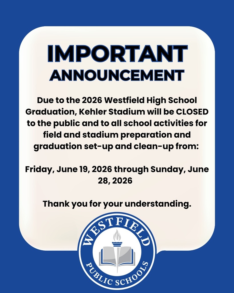 important announcement graphic for kehler field closure