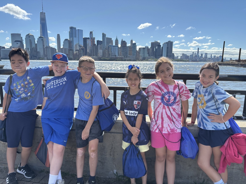 Students enjoying the day on Ellis Island.