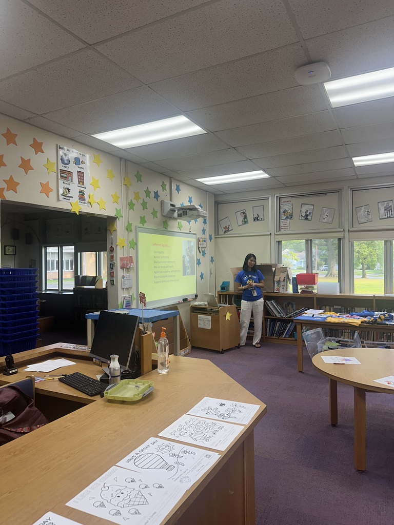 Principal shares about all the great things at Jefferson School during the new family and student orientation.