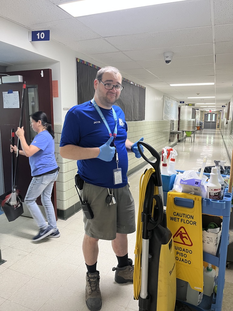 Cleaning the hallways