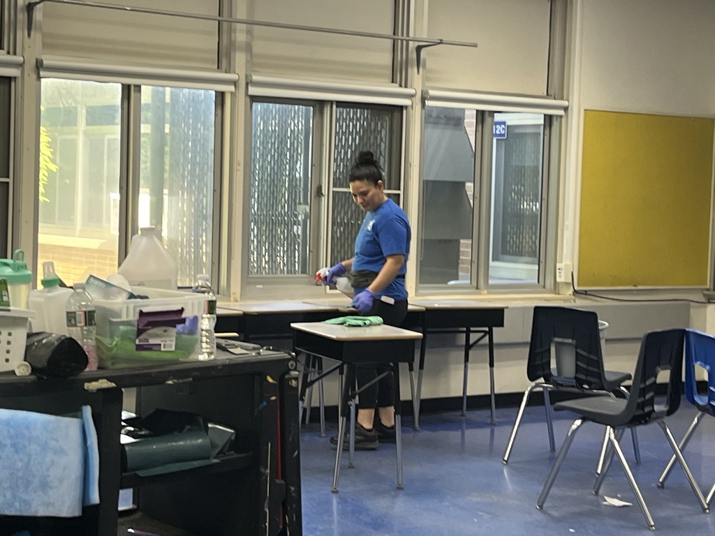 Scrubbing the desks
