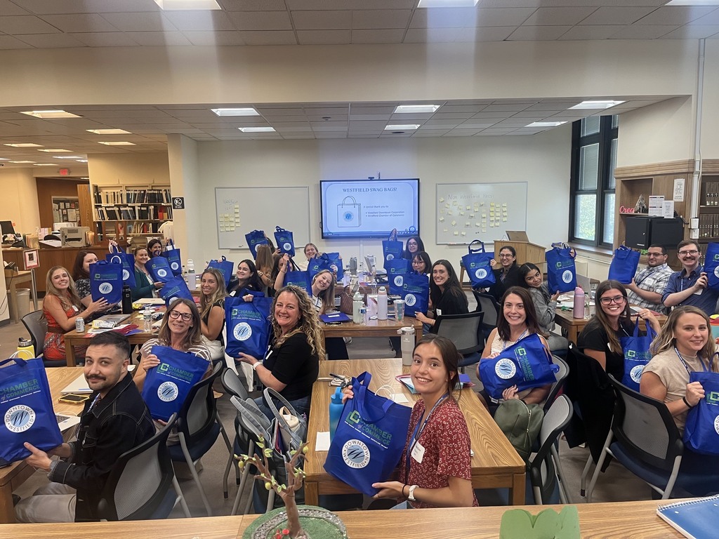 NSI Teachers showing off their swag bags