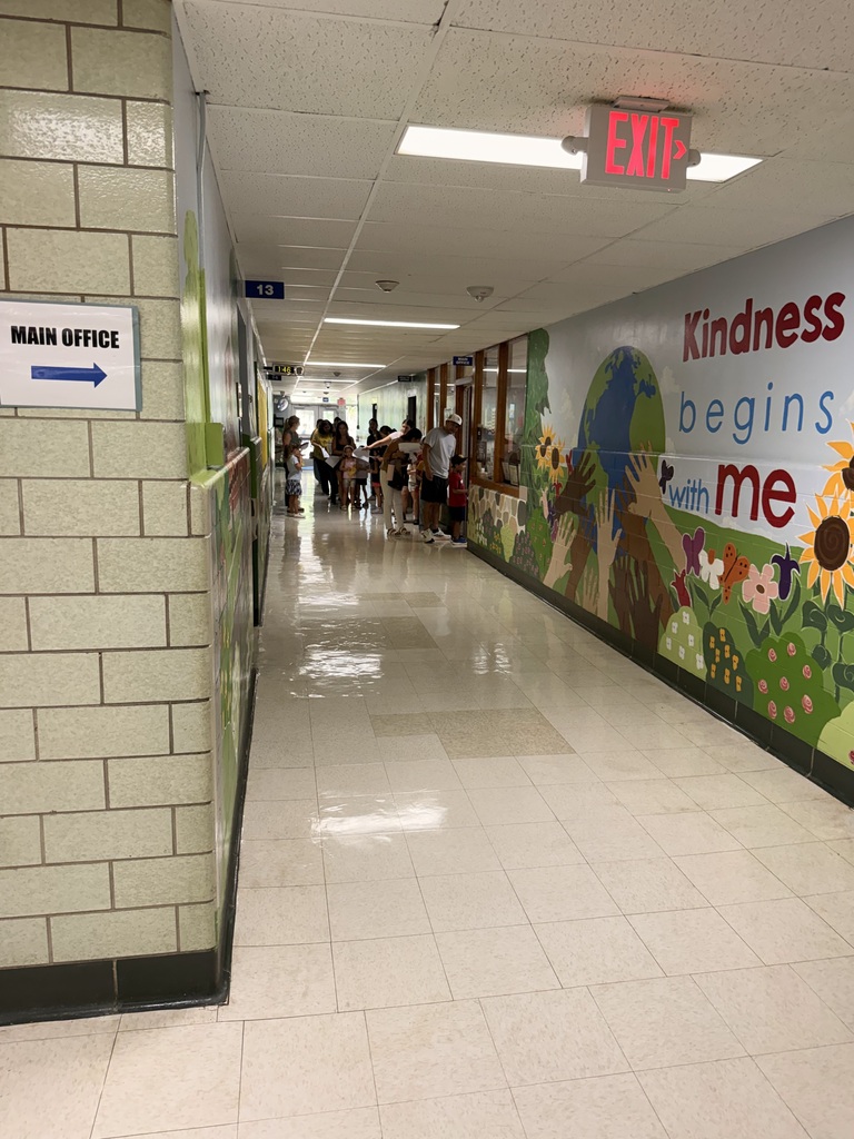 Students and families explore their new school.