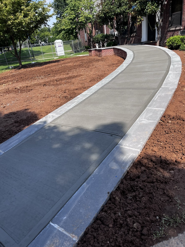 front ramp being poured