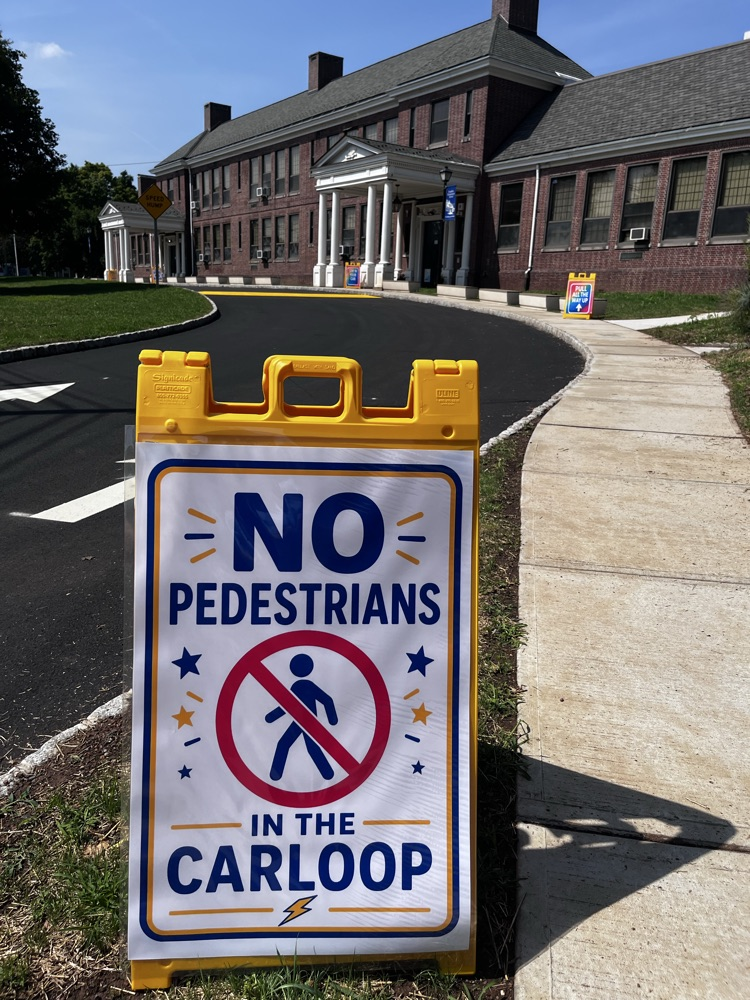 welcome back and arrival signage