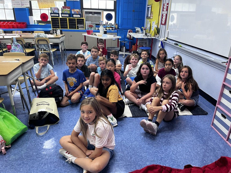 students starting their day in classrooms