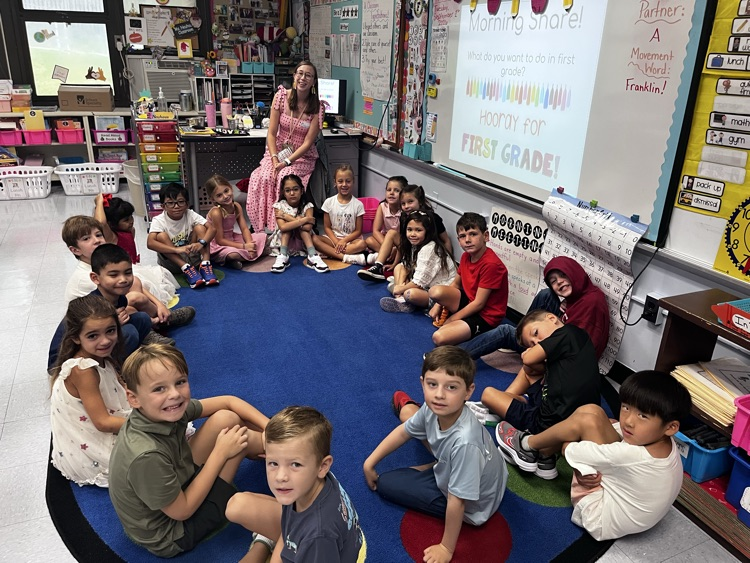students starting their day in classrooms