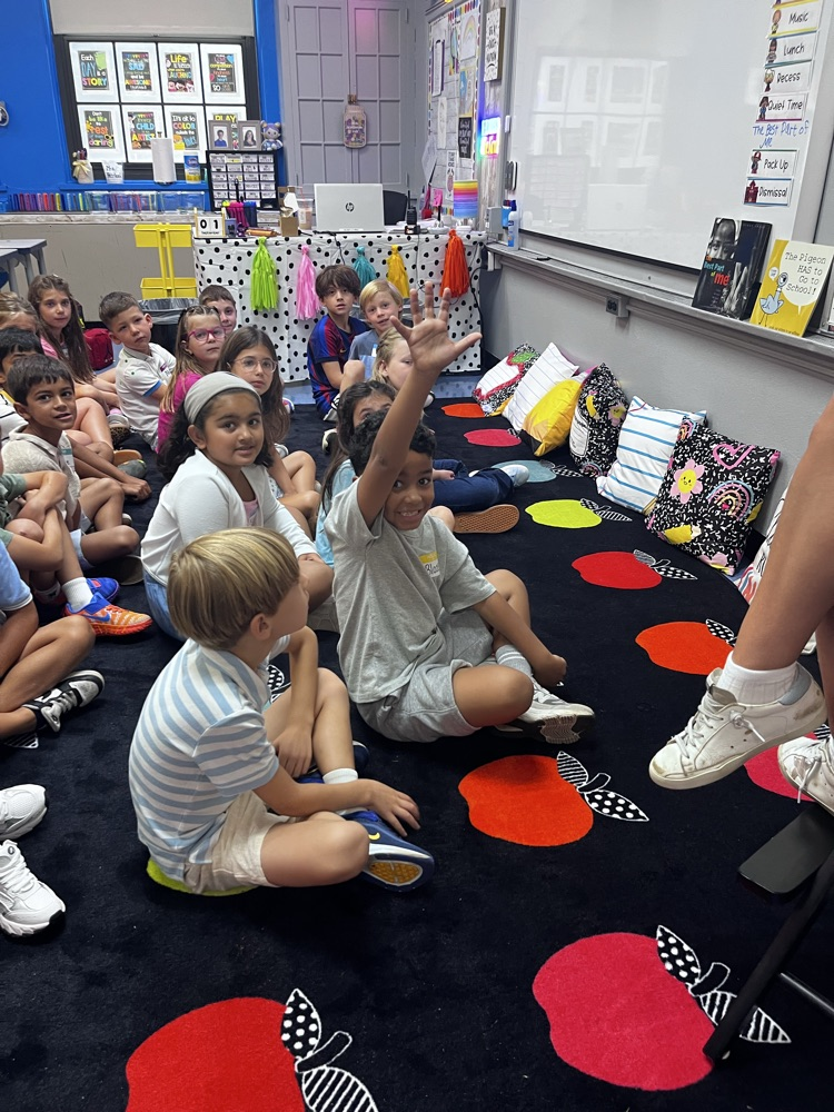 students starting their day in classrooms