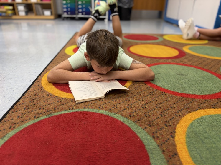 student reading