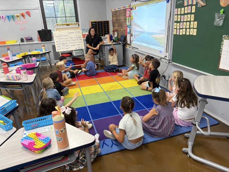 students in morning meeting