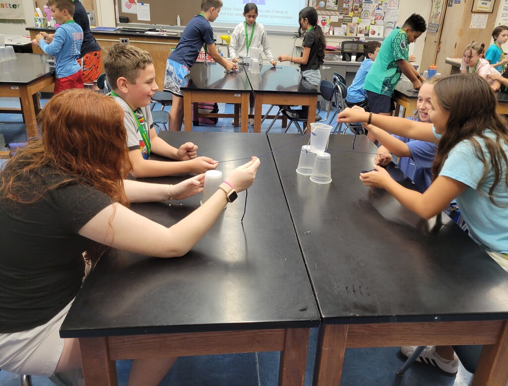 Students at table