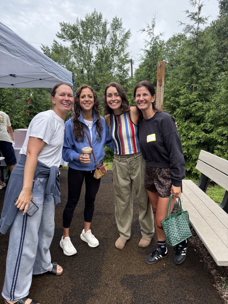 group of parents at coffee cart