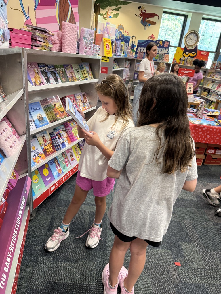 students exploring books at the book fair