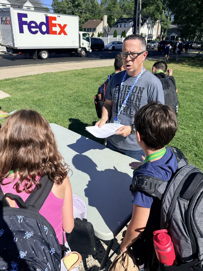 teachers and students gathered