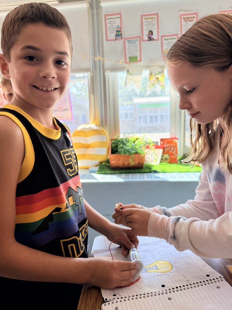 Stinson engaged in a science experiment about energy