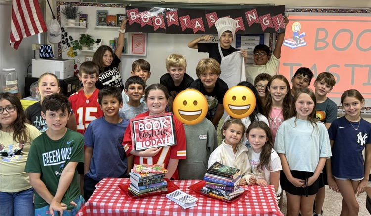 students engage in a “book tasting"
