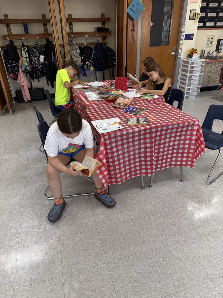 students engage in a “book tasting”