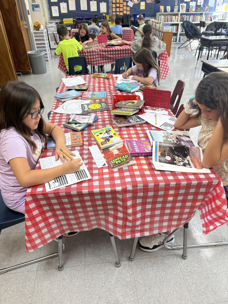 students engage in a “book tasting”