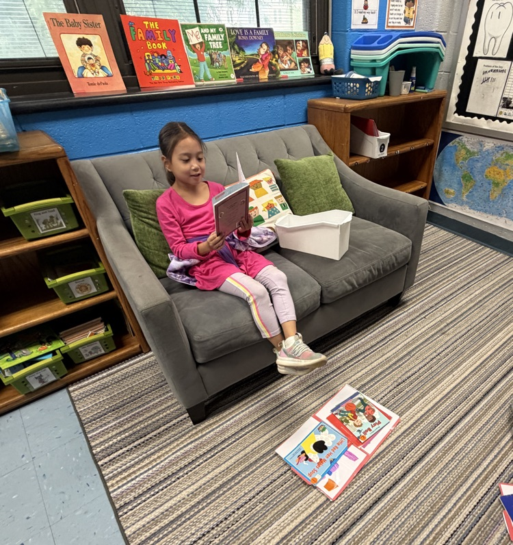 student reading