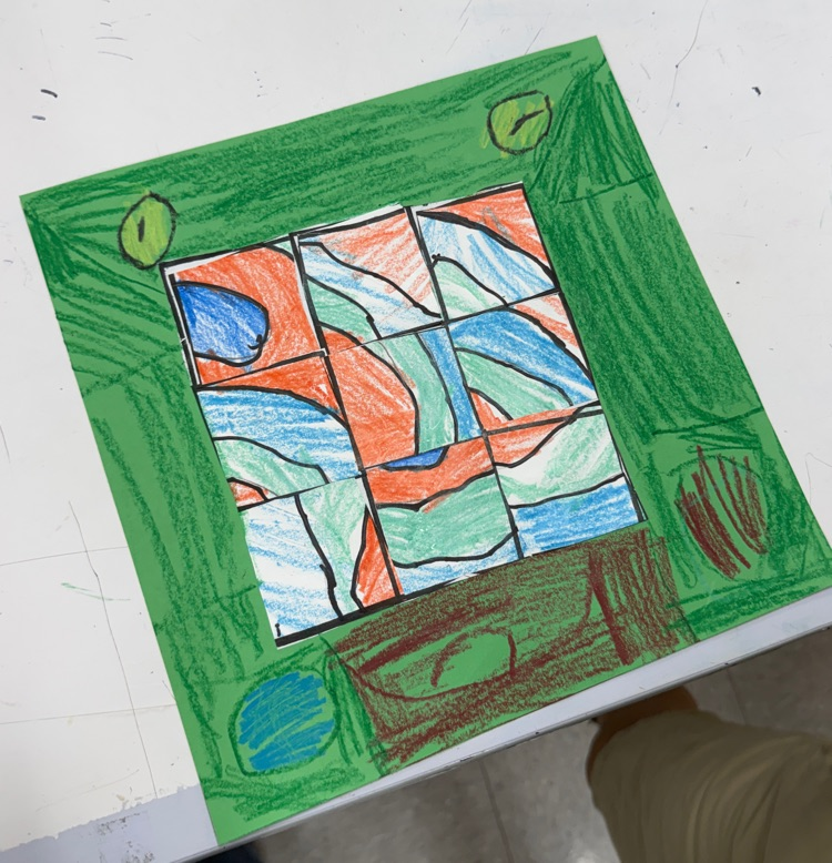 students engagement in first grade art lesson