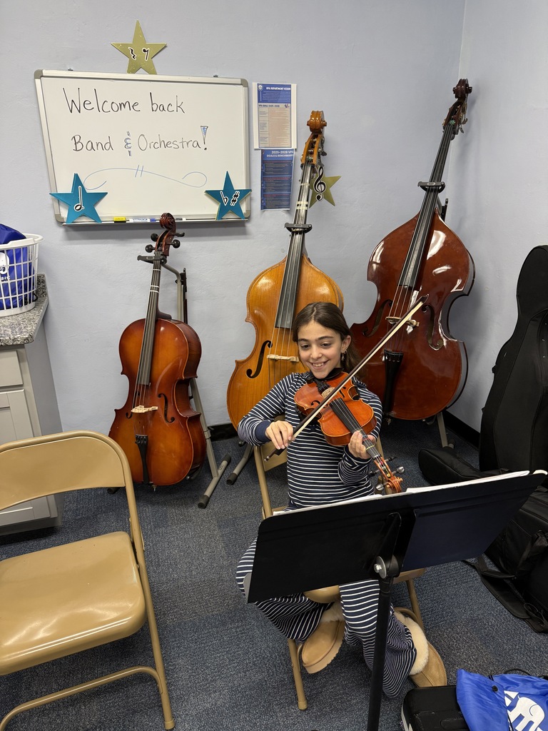 student playing her string instrument
