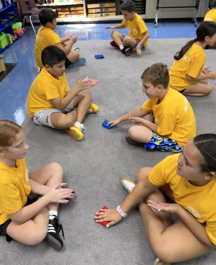 In Music, 4th and 5th graders practiced their steady beat with a fun concentration game from Japan. 