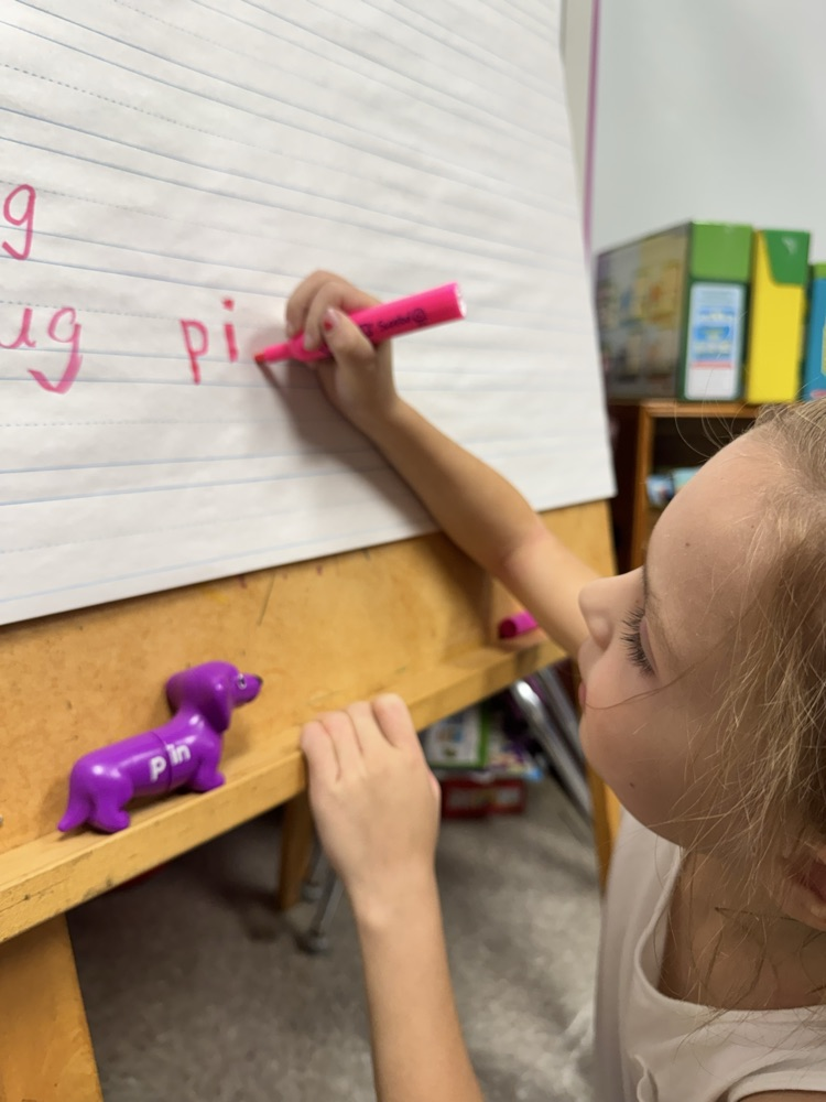 students practice cvc words