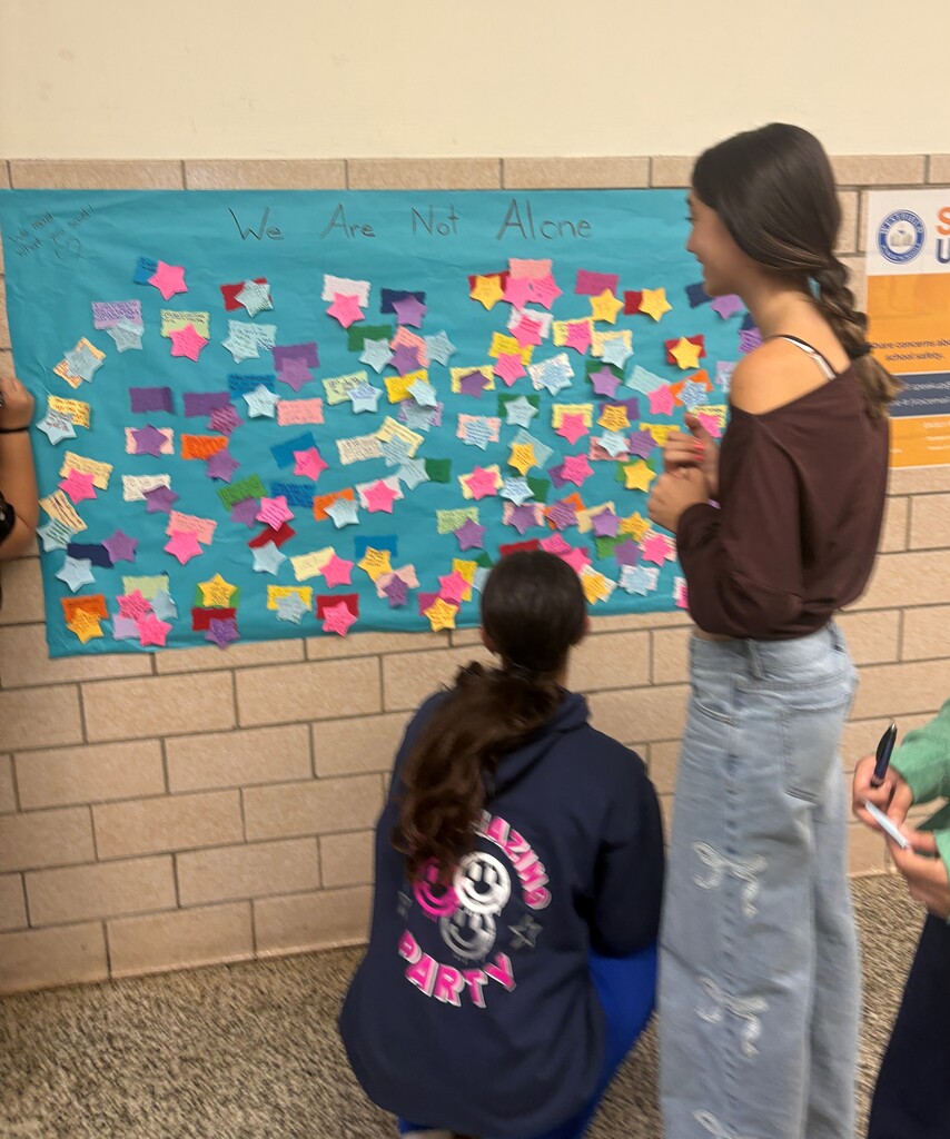 Students participating in Week of Respect activities
