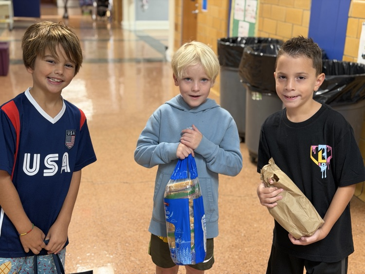 two lunch Tuesday lunch bags and students. 