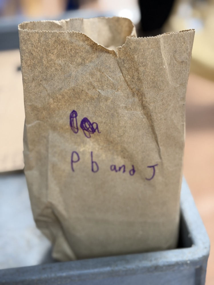two lunch Tuesday lunch bags and students. 