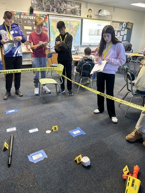 Students investigating