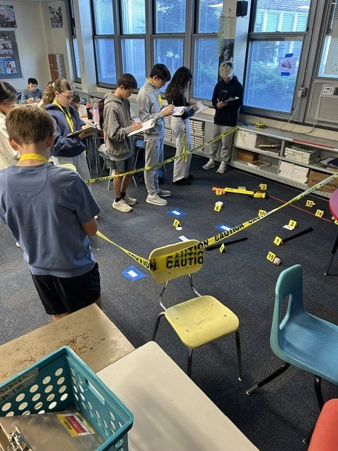Students investigating