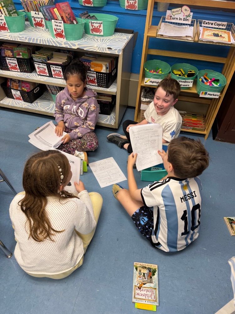 students working in groups 