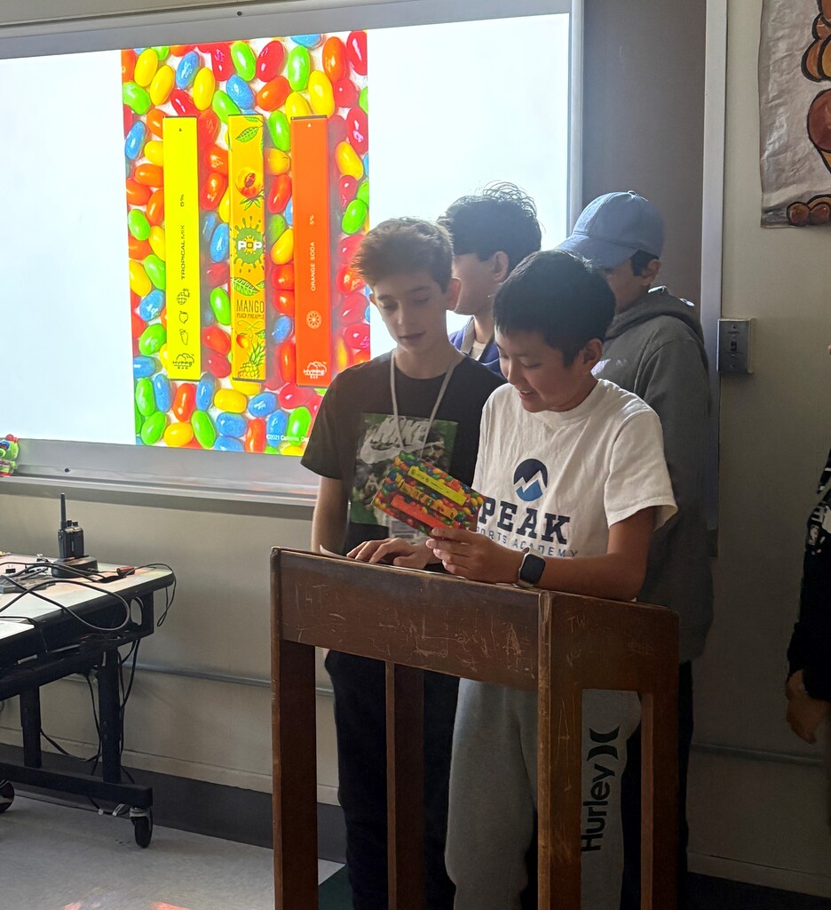 Students in health presenting