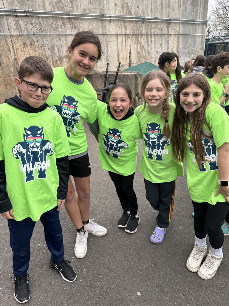 a group of Wilson fifth grade students standing together