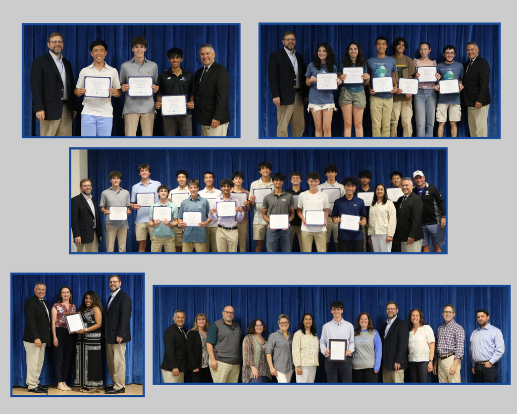 Photo collage of student and staff recognition at June 11 BOE meeting