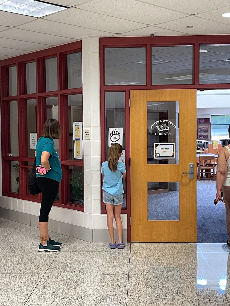 Students outside office