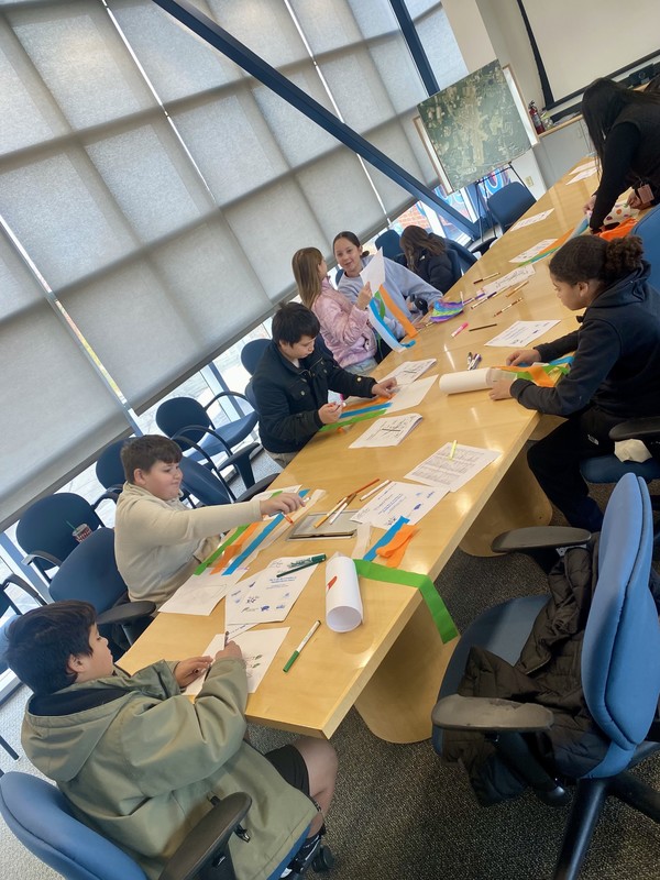 students working together