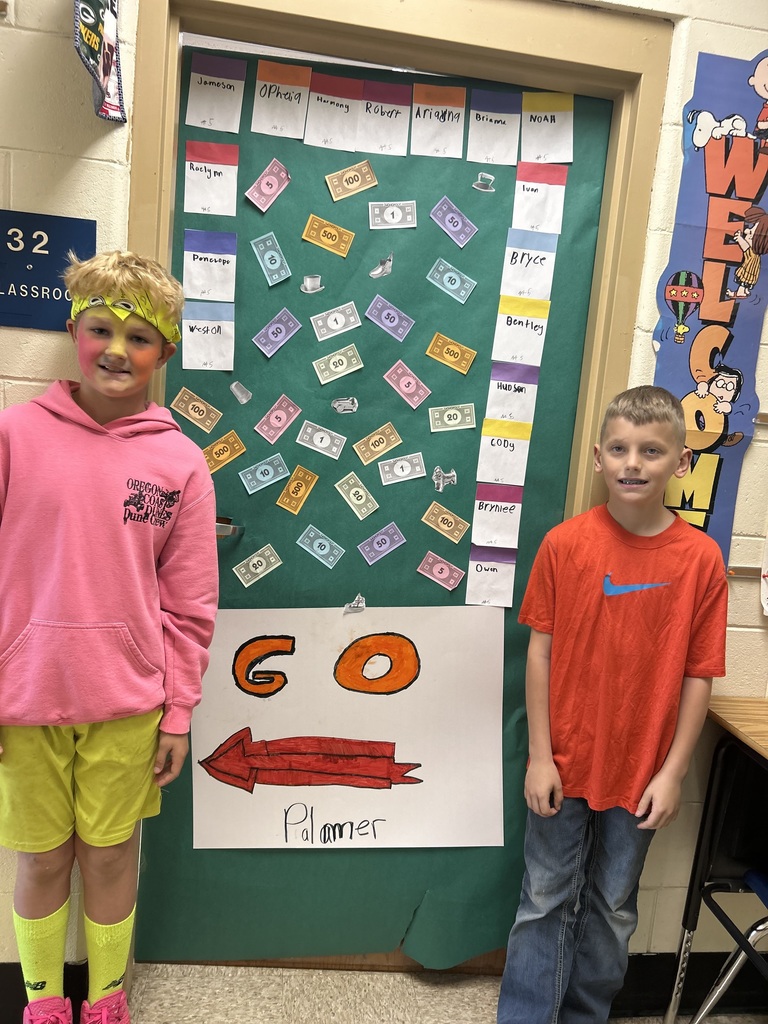 Students decorating doors