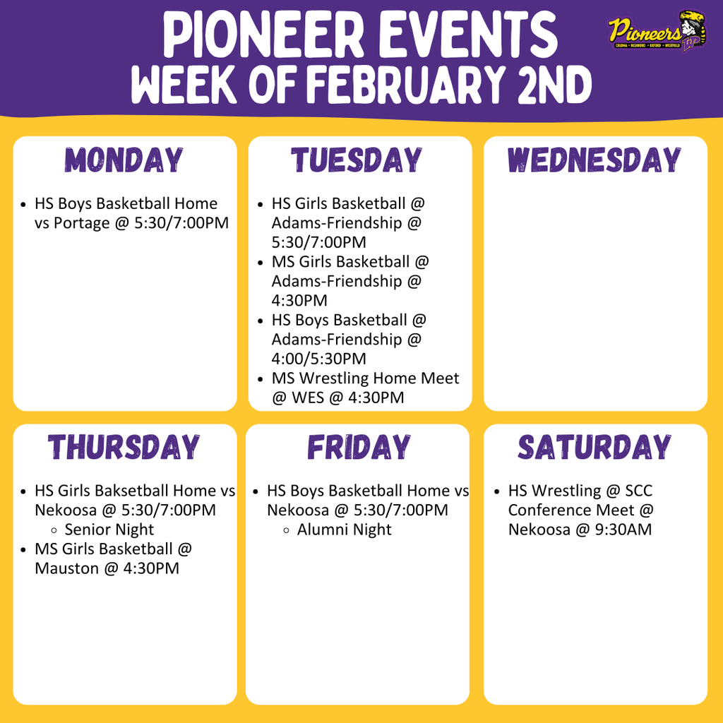 Week's Events