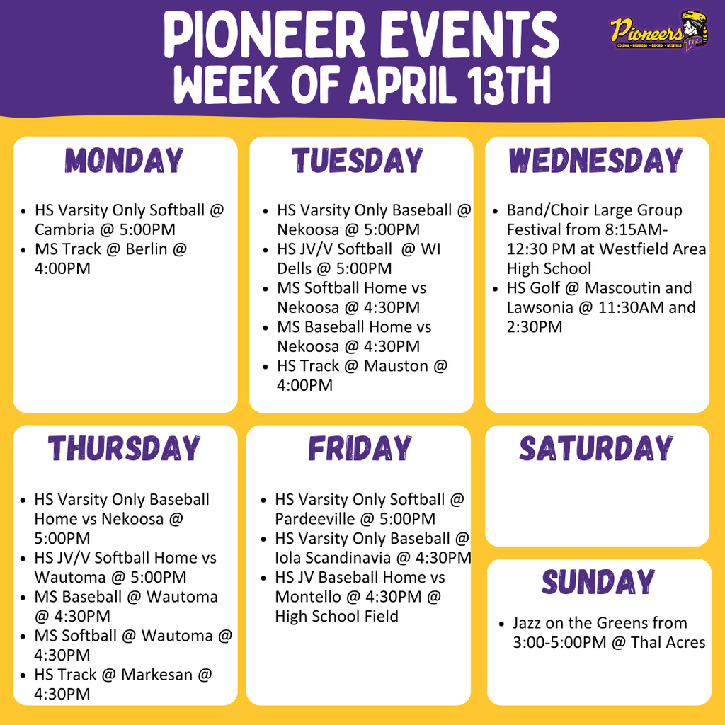 Week's Events
