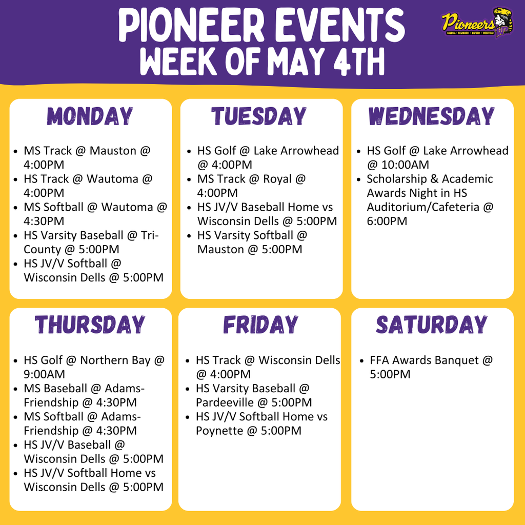 Week's Events