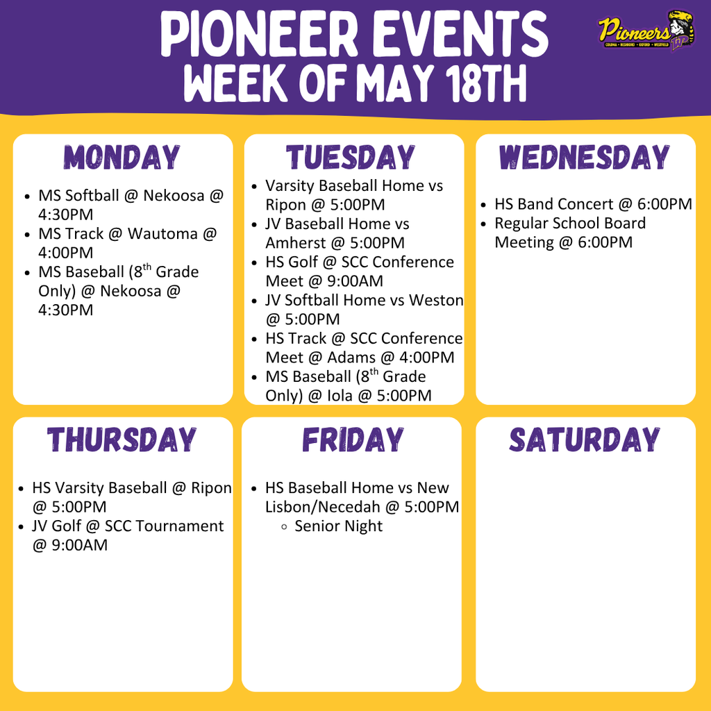 Week's Events