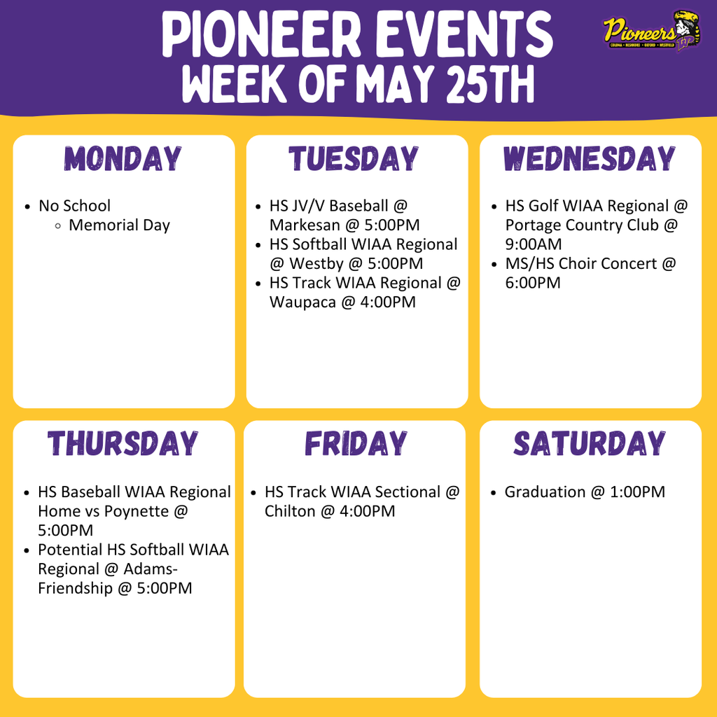 Week's Events