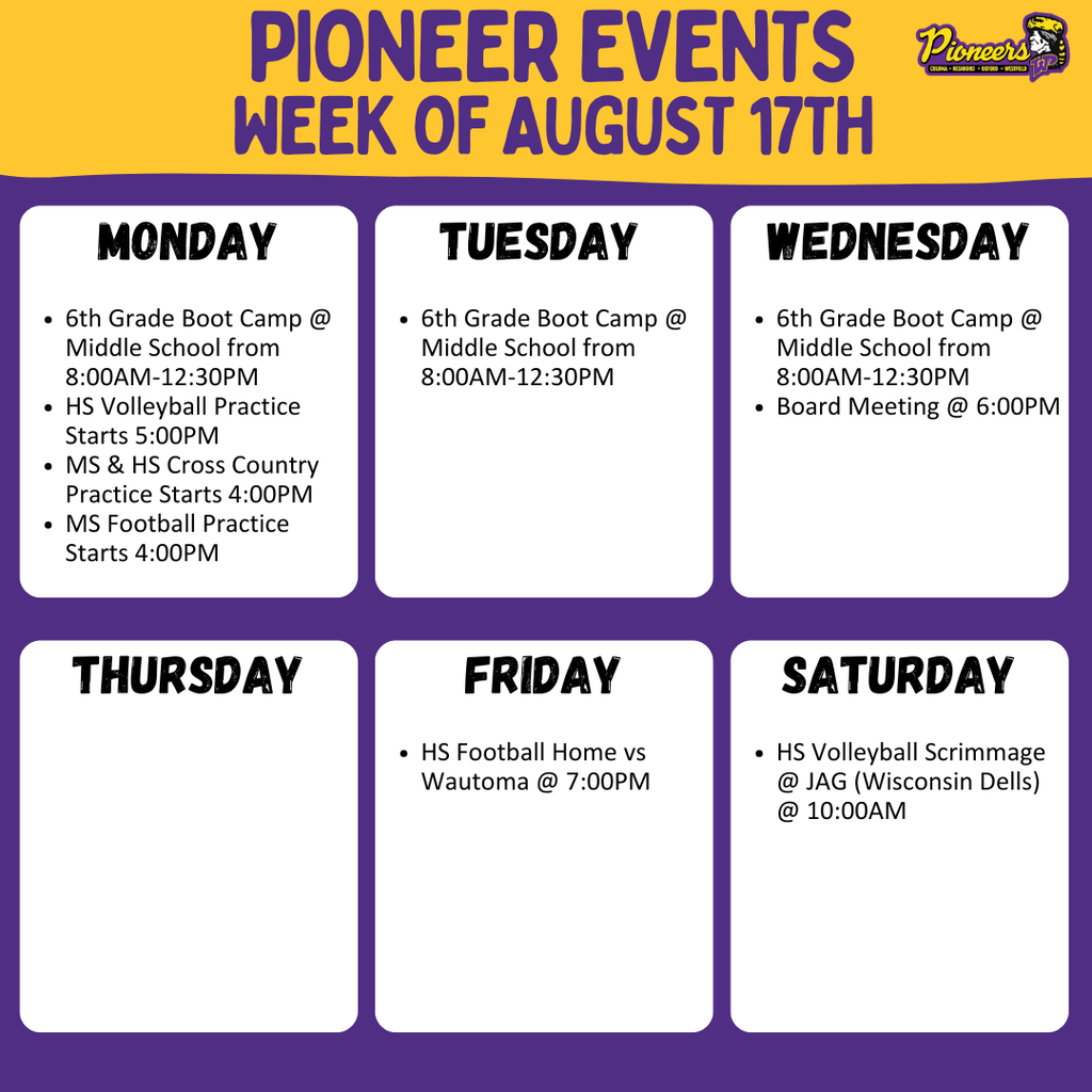 Week's Events