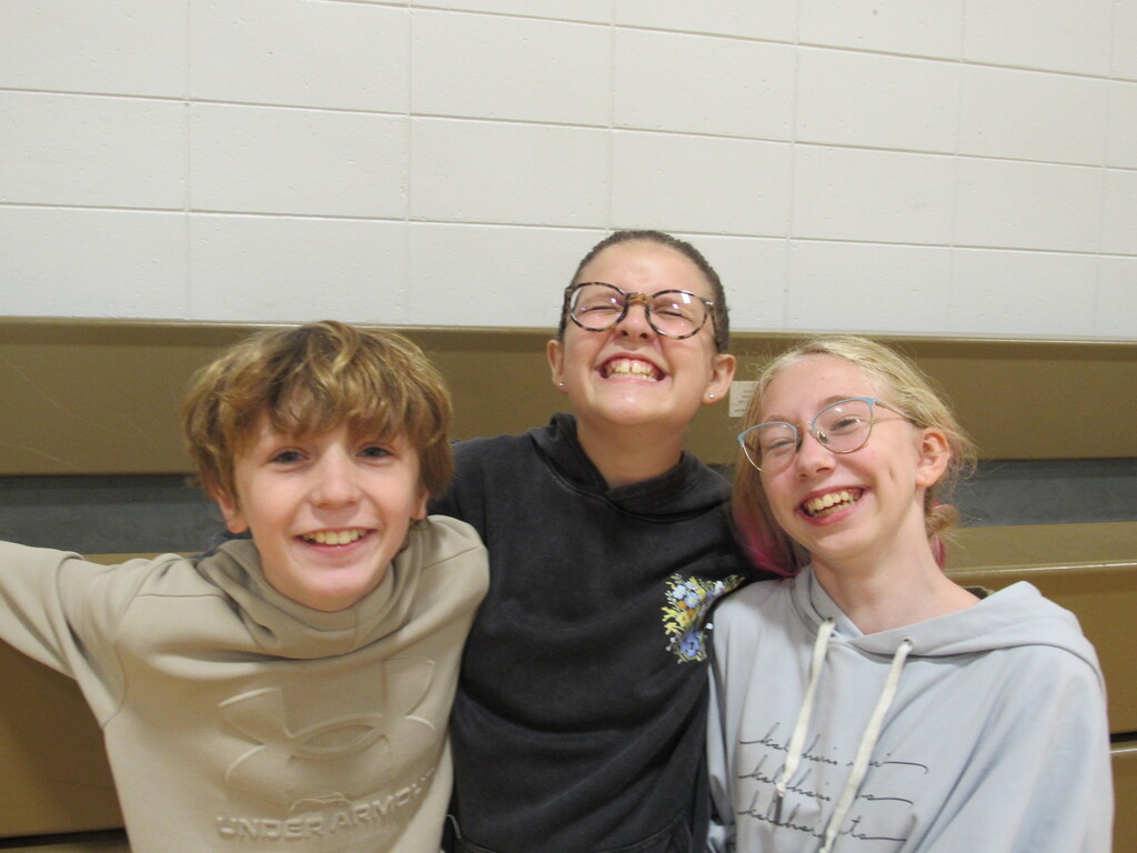 6th graders having fun at boot camp.