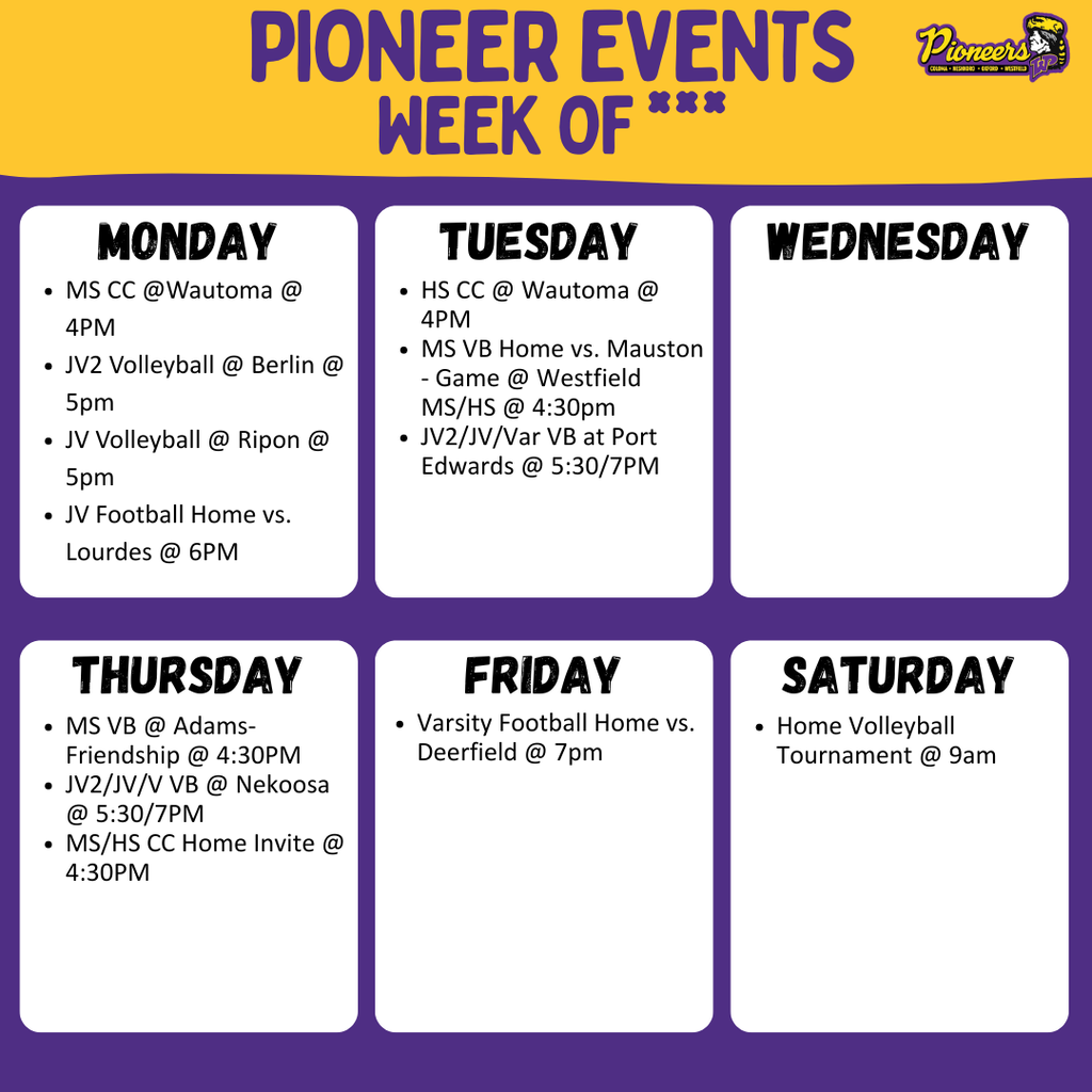Weekly Events