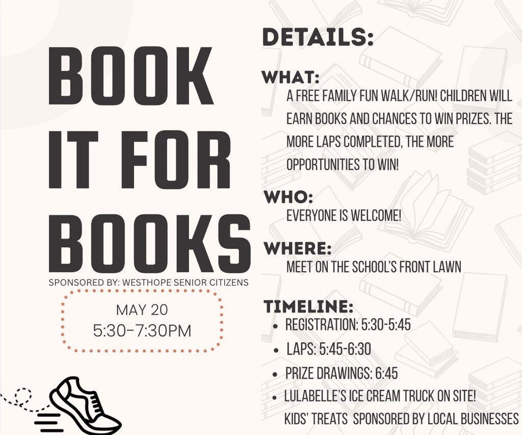 Book It for Books - Free family event 5/20/26 5:30-7:00