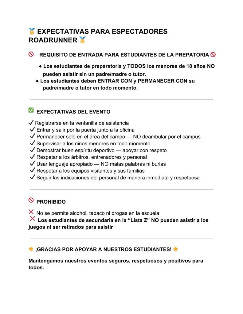 Spectator Expectations